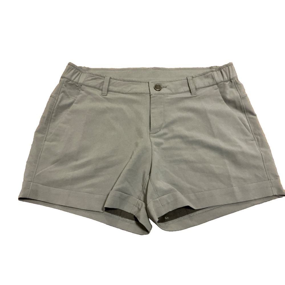 Free Fly Women's Cuffed Utility Shorts Slate Blue size M Button/Fly Bamboo Blend